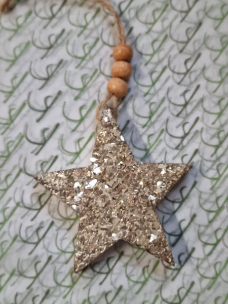 Decoration - Stars - Mango Wood  assorted DSW