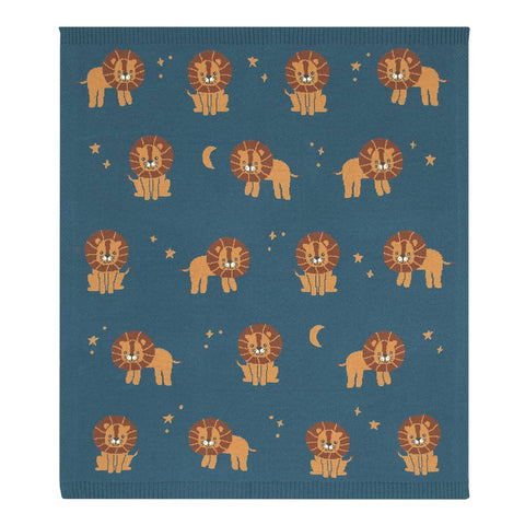 100% Cotton Knit Baby Blanket - Lion 2025 CBL