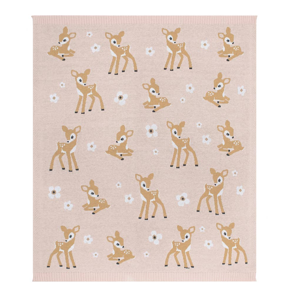 100% Cotton Knit Baby Blanket - Fawn 2025 CBF