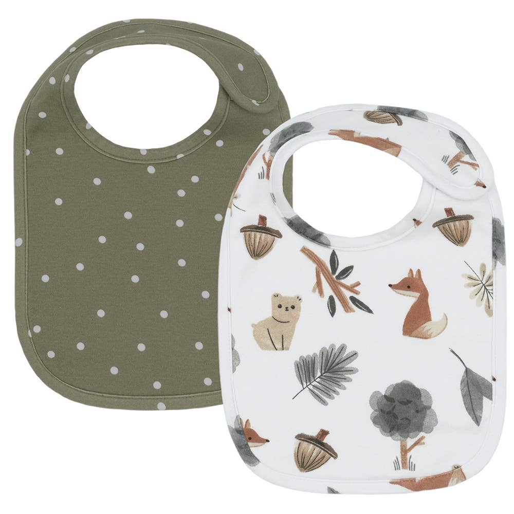 2pk Bibs - Forest Retreat/Olive Dots 2025 BFR