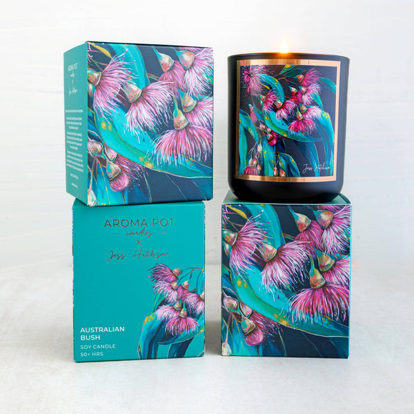 Candle - AROMA POT - Australian artist soy candle - Australian bush APAB .