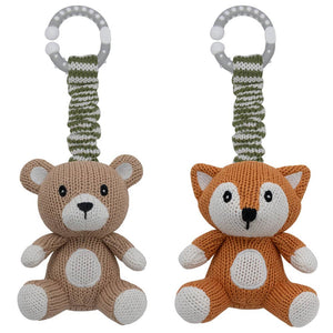 Stroller Toy 2pk - Bear & Fox 2025 DBF