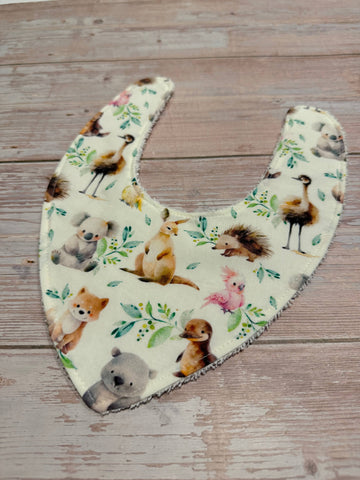 Baby Bib - Dribble Bib - Aussie Critters BBAC