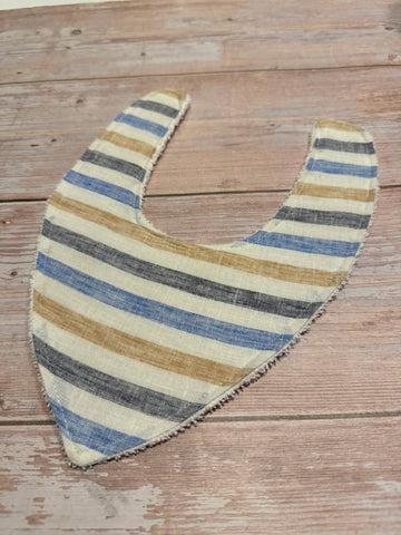 Baby Bib - Dribble Bib - blue stripes BBS