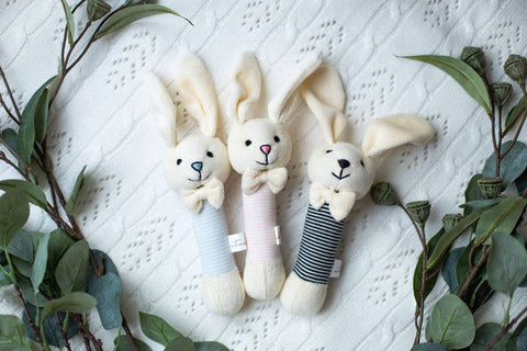 Jo Jo Bunny Rattle Blue JJB