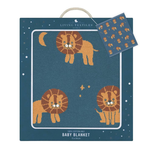 100% Cotton Knit Baby Blanket - Lion 2025 CBL