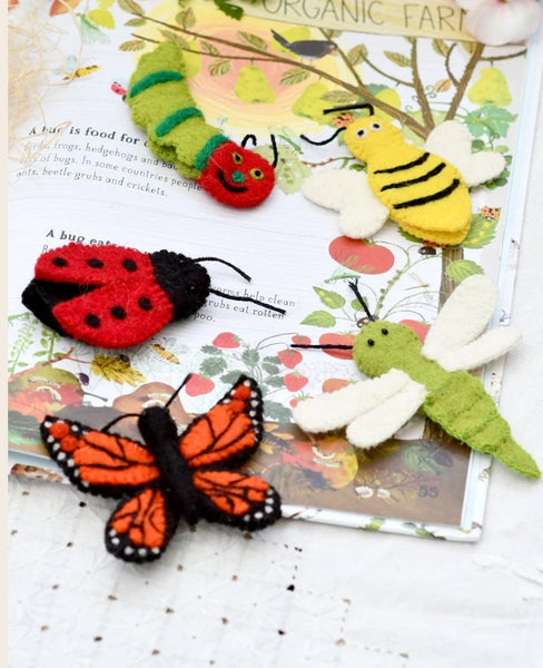 Felt Finger Puppets -  Insects & Bugs FBB 💜