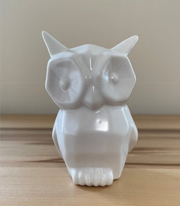 Owl - Geometric Small White