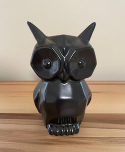 Owl - Geometric Large Black GLB