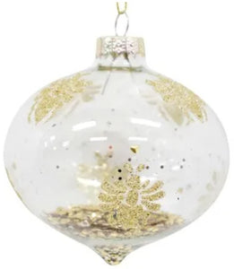 Christmas Decoration - Glass Bee Bauble GBB