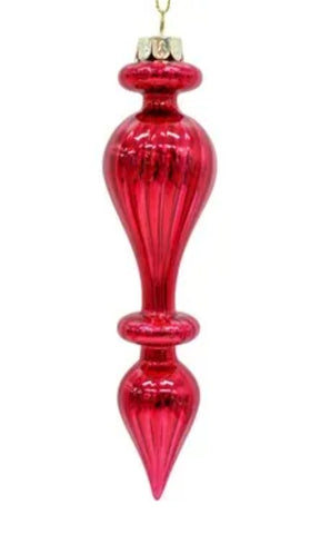 Christmas Decoration - Glass Drop Fuchsia GDF