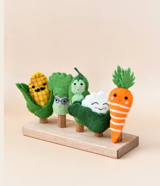 Felt Finger Puppets - Vegetables FVG