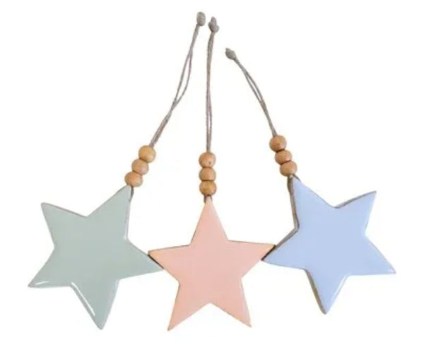 Decoration - Stars - Mango Wood  assorted DSW