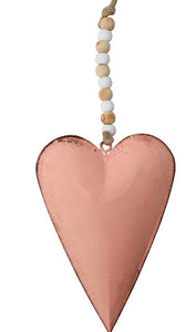 Decoration - metal heart Peach DMP