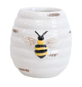 Pot - Bee hive pot white PHW