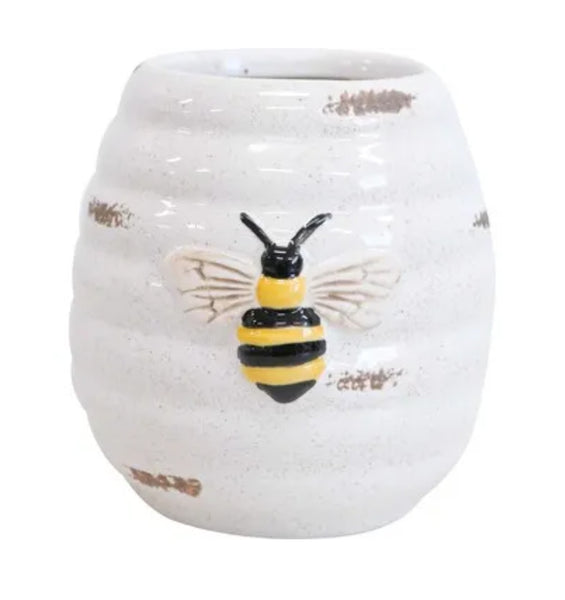 Pot - Bee hive pot white PHW