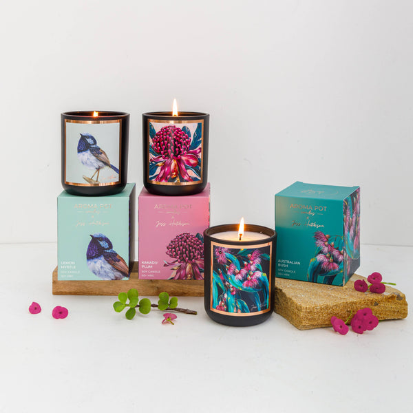 Candle - AROMA POT - Australian artist soy candle - Kakadu plum APKP .