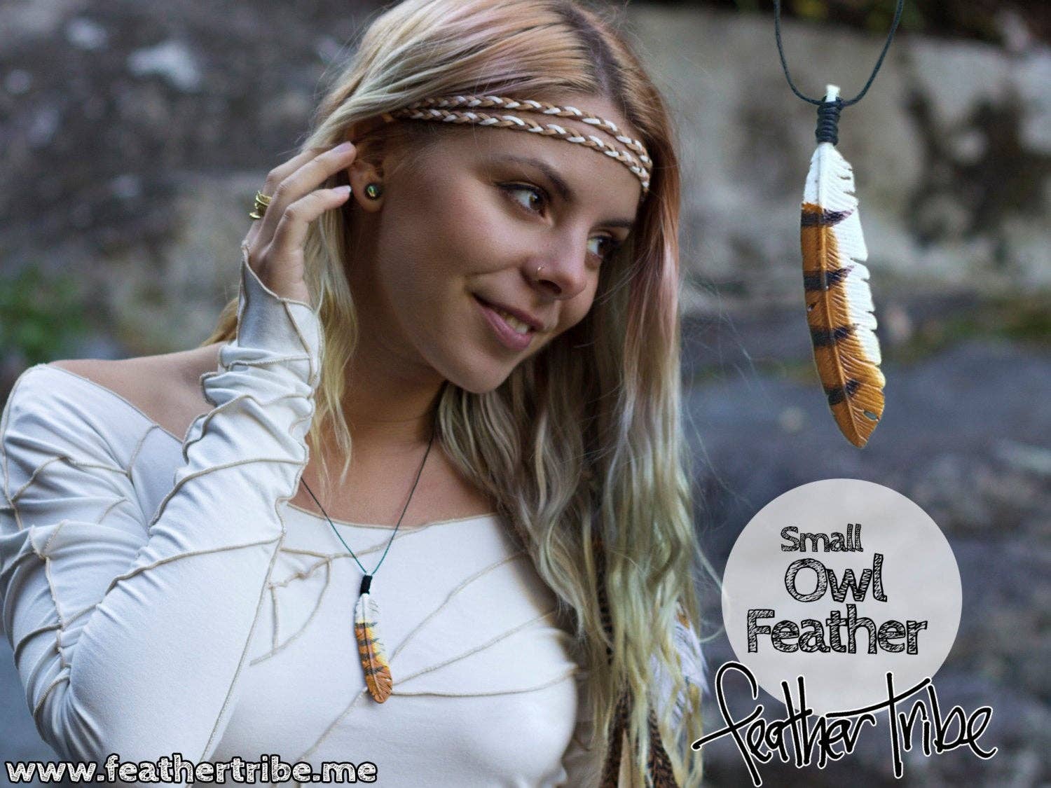 Feather - Small Owl Feather Necklace