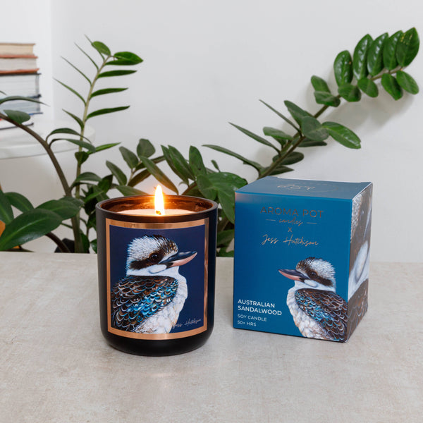 Candle - AROMA POT - Australian artist soy candle - Australian Sandalwood APAS .