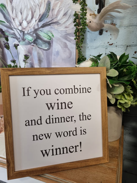 Sign - Dinner Winner SDW