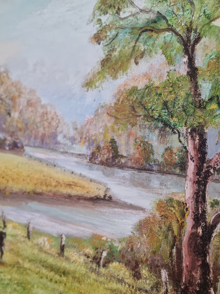 Vintage Painting - Rural Scenery