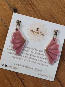 Wolf & Clay Earrings Emery Pink .