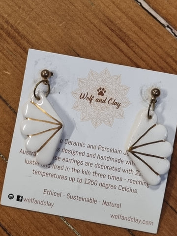 Wolf & Clay Earrings Emery White .