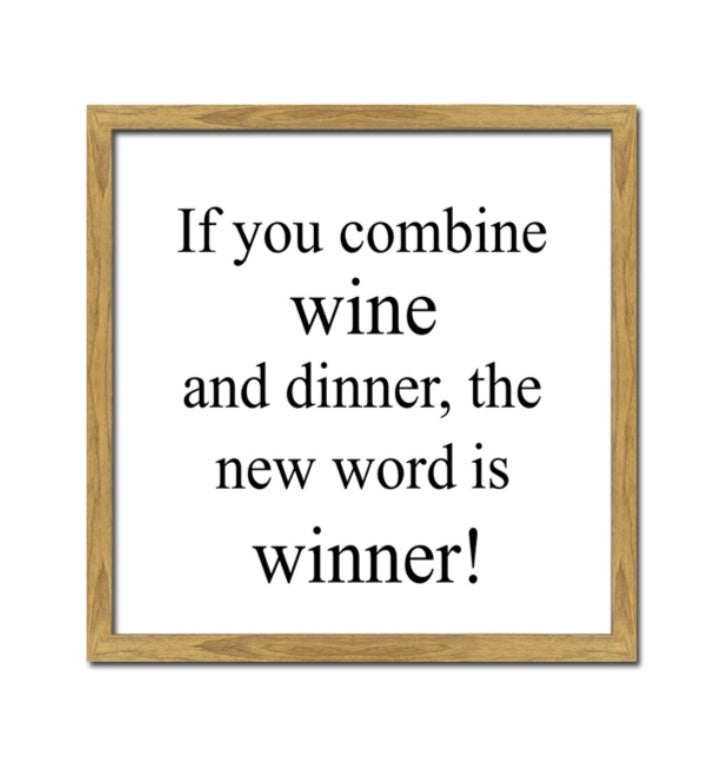 Sign - Dinner Winner SDW