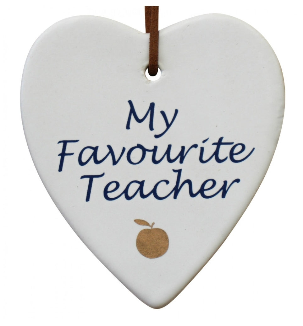 Ceramic tag - my favourite teacher CFT