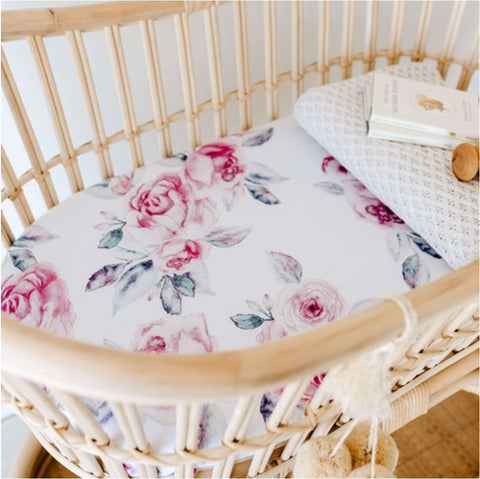 Bassinet sheet / change pad cover - Lilac Skies 2025 BSLS