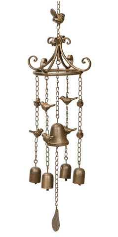 Metal Hanging Chimes - Birds chain 5 MHCB