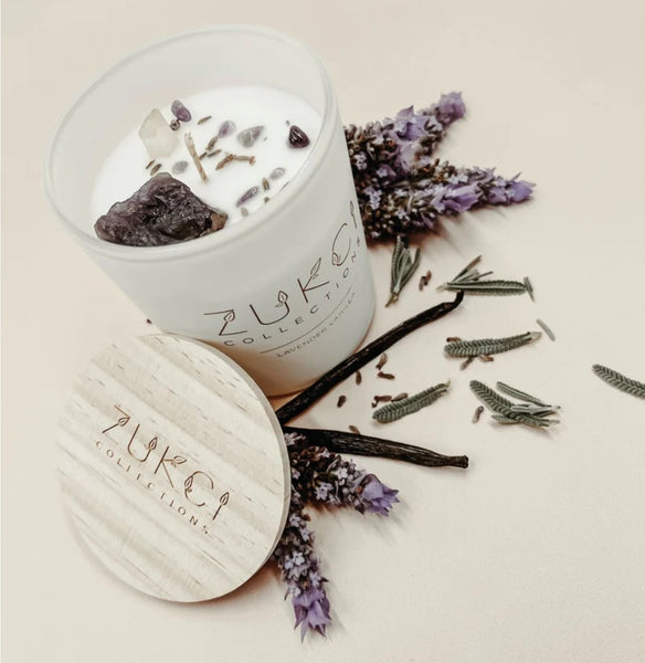 Candle - Zukci Collections - Peaceful - Lavender & Vanilla ZLV