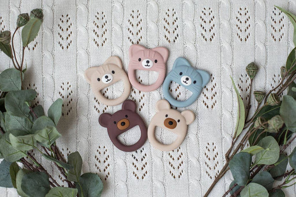 Teether - Kitten, Mouse & Bear Silicone Teethers TMB